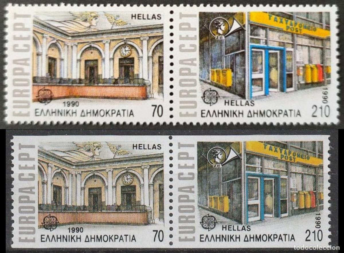 Sellos: GRECIA 1990 - EUROPA CEPT - YVERT 1726/1729** DENTADO 2 y 4 LADOS