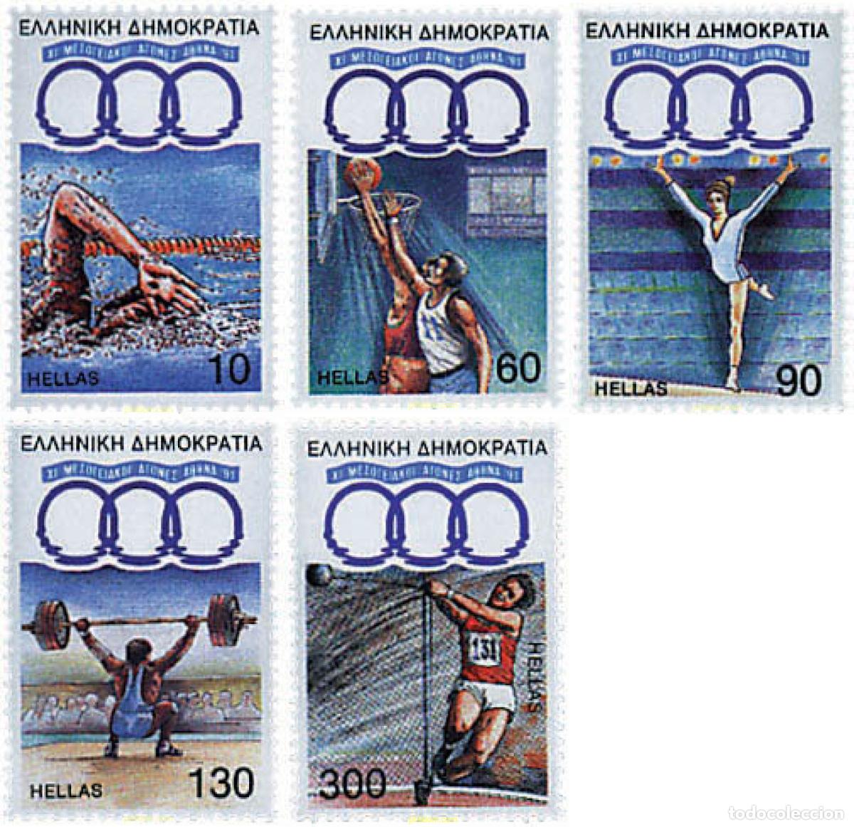 Sellos: 66080 MNH GRECIA 1991 11 JUEGOS DEL MEDITERRANEO