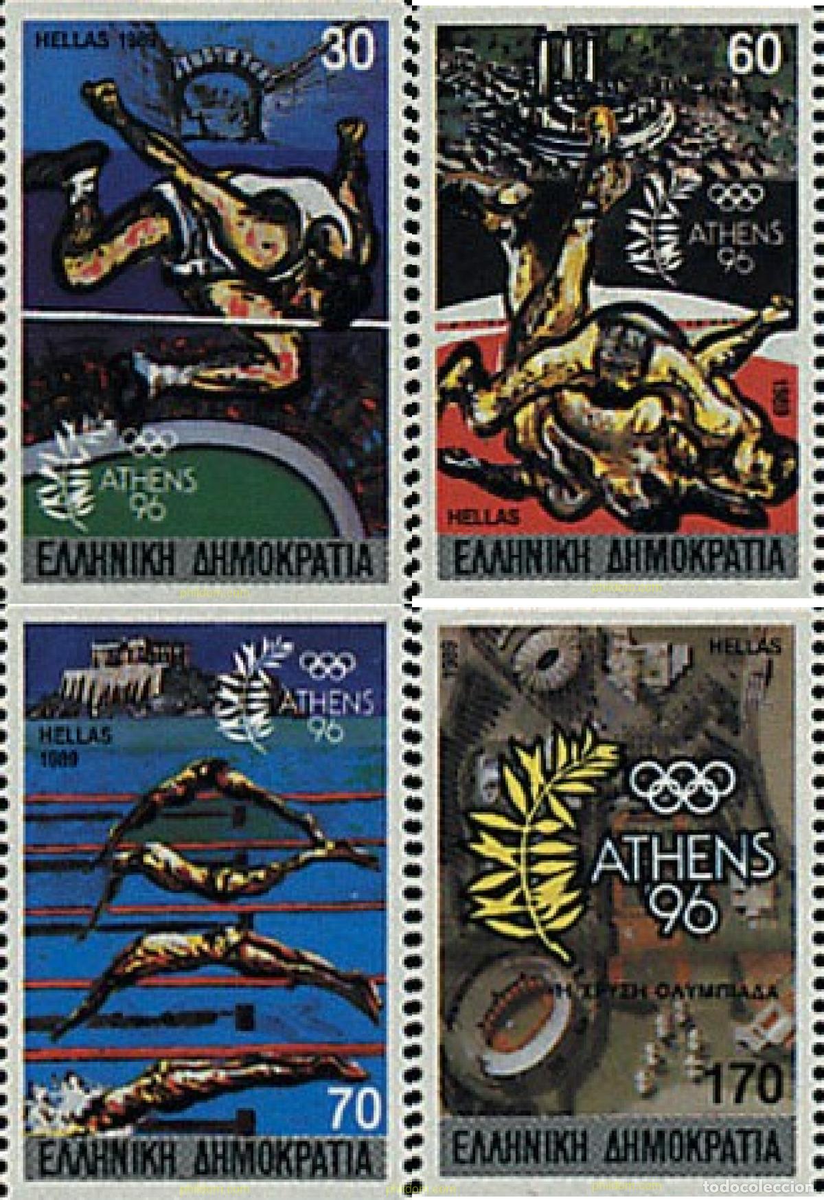 Sellos: 25854 MNH GRECIA 1989 CANDIDATURA ATENAS JUEGOS OLIMPICOS VERANO 1996