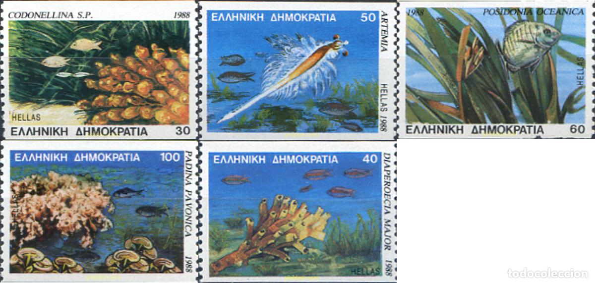 Sellos: 25853 MNH GRECIA 1988 FAUNA MARINA