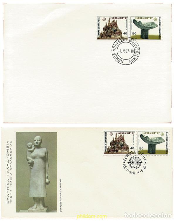 Sellos: 24116 MNH GRECIA 1987 EUROPA CEPT. ARQUITECTURA MODERNA