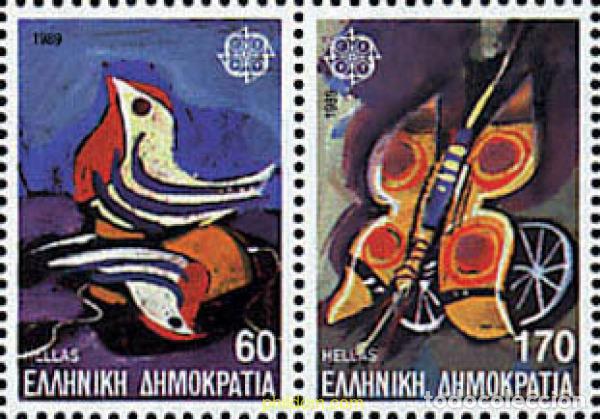 Sellos: 320060 MNH GRECIA 1989 EUROPA CEPT. TRANSPORTE Y MEDIOS DE COMUNICACION