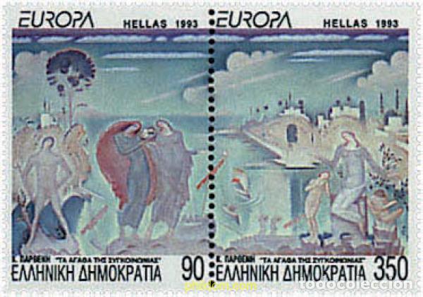Sellos: 5715 MNH GRECIA 1993 EUROPA CEPT. ARTE CONTEMPORANEO
