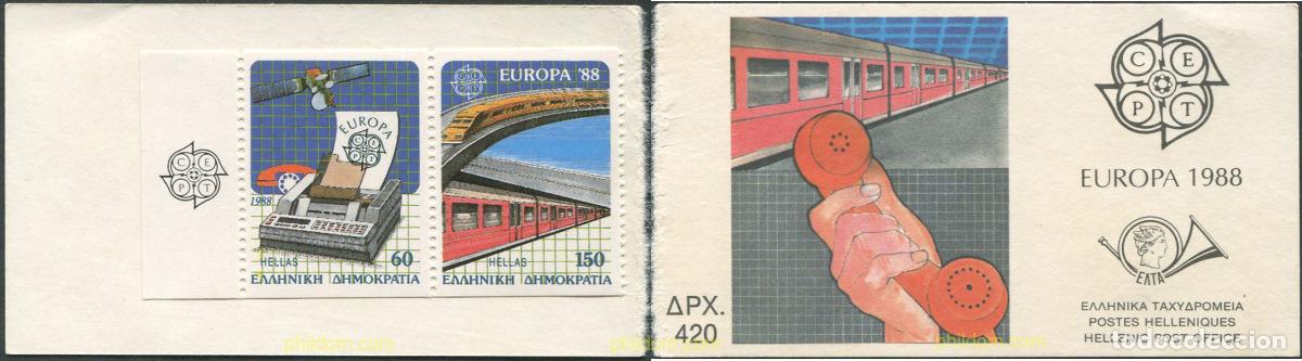 Sellos: 673560 MNH GRECIA 1988 EUROPA CEPT. TRANSPORTE Y MEDIOS DE COMUNICACION