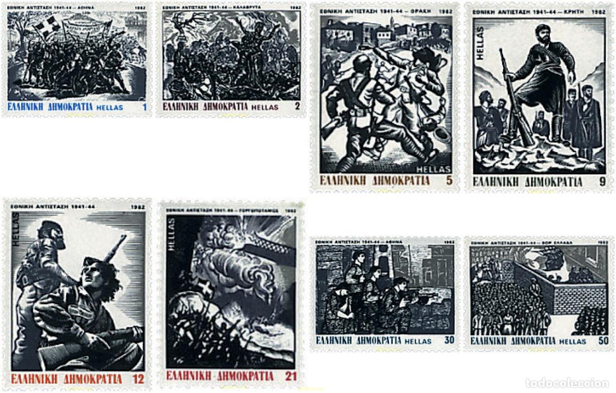 Sellos: 58338 MNH GRECIA 1982 HOMENAJE A LA RESISTENCIA NACIONAL