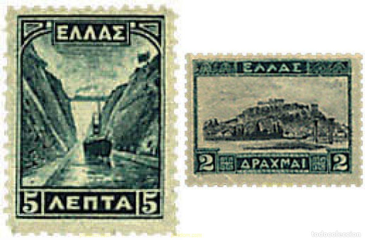 Sellos: 667879 HINGED GRECIA 1927 SERIE BASICA