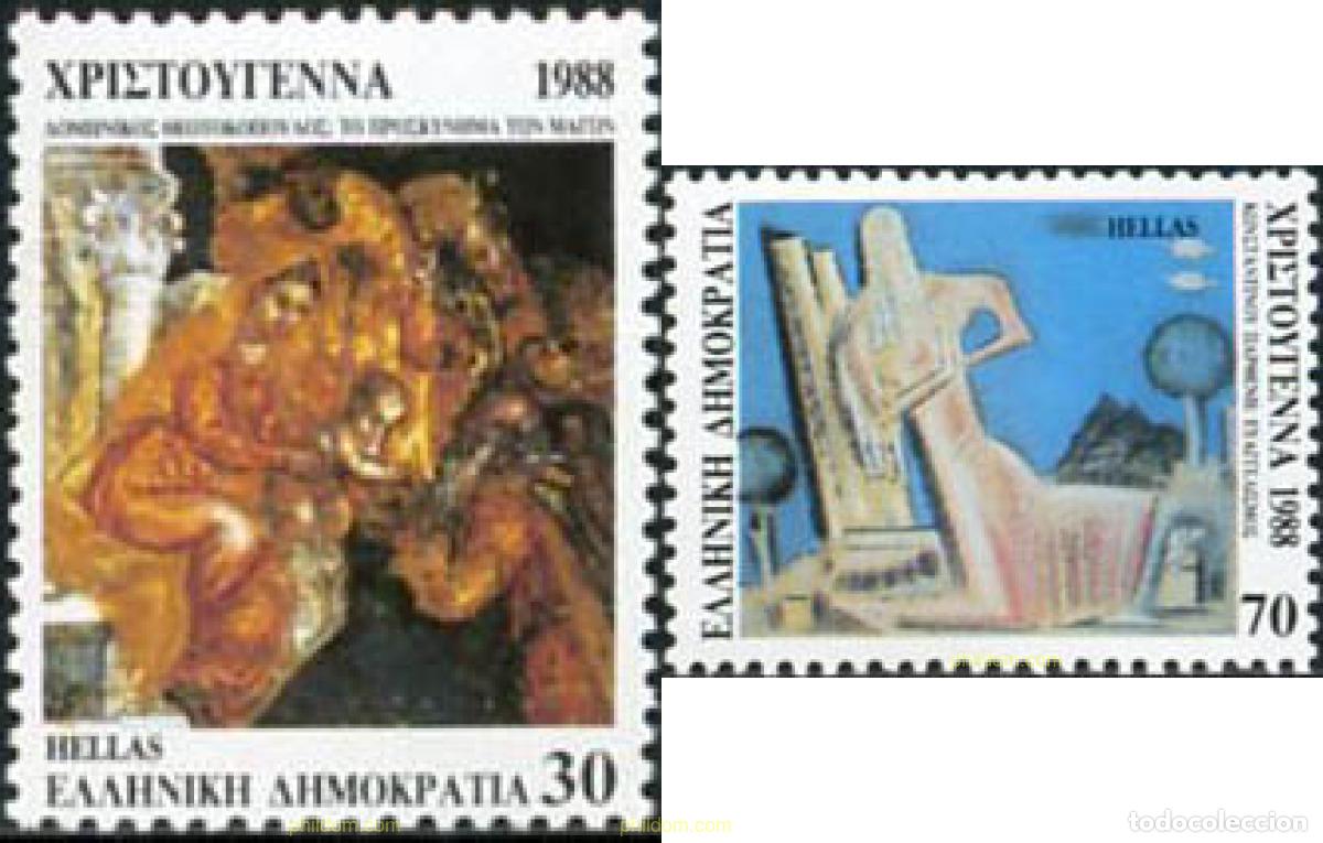 Sellos: 147630 MNH GRECIA 1988 NAVIDAD