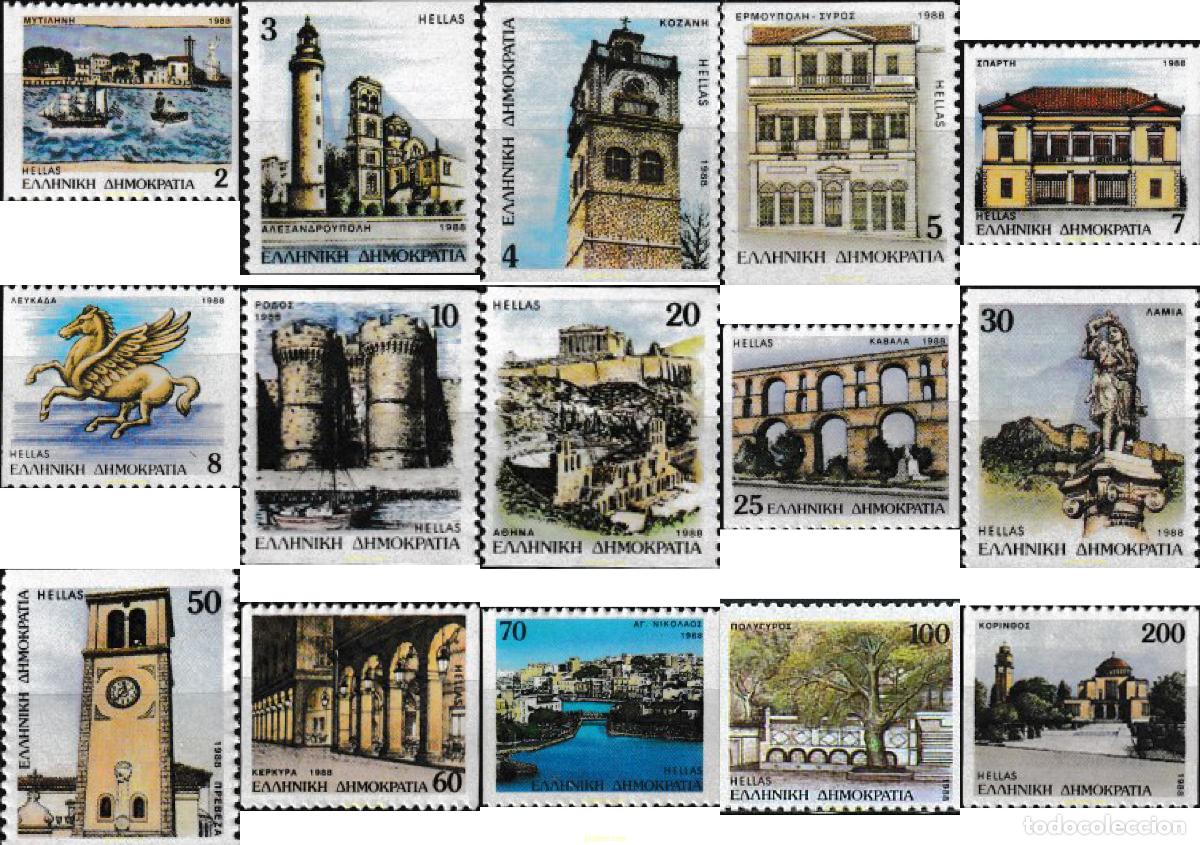 Sellos: 147622 MNH GRECIA 1988 PAISAJES DE PUEBLOS Y PROVINCIAS