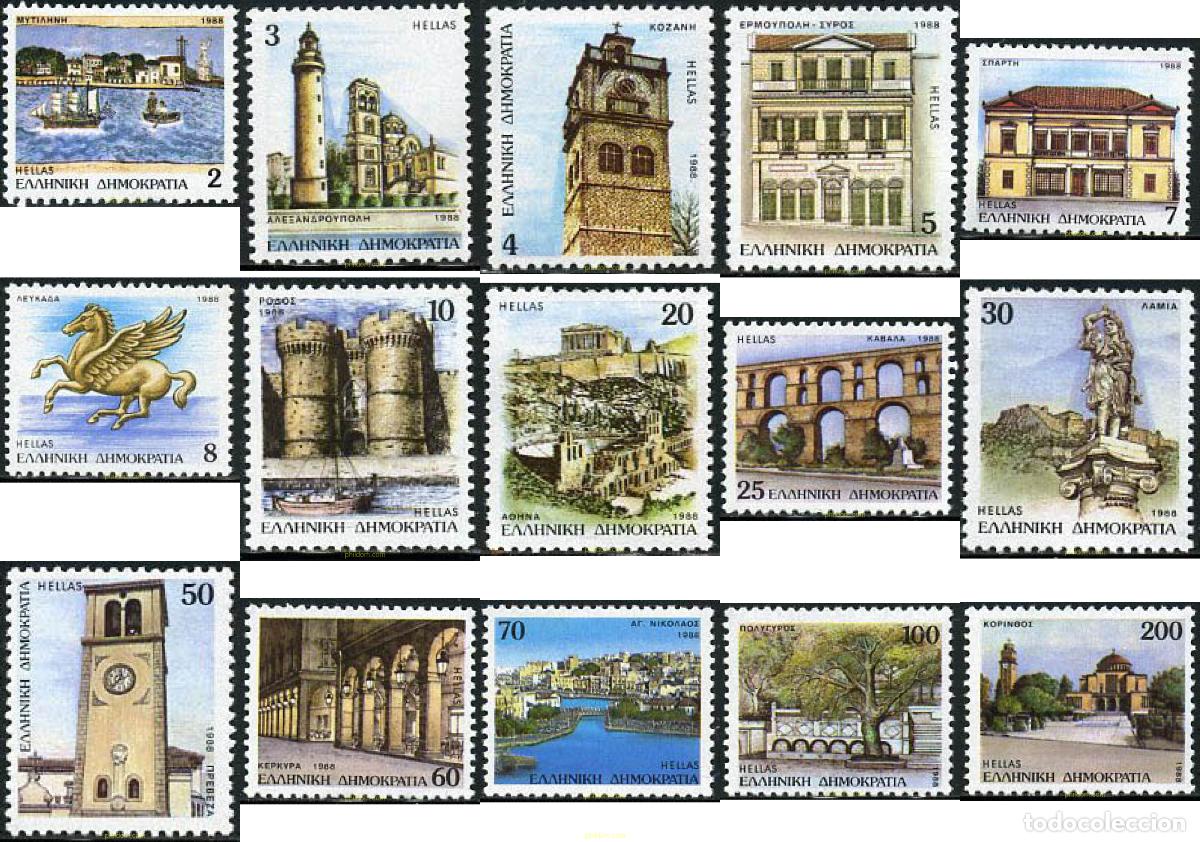 Sellos: 147621 MNH GRECIA 1988 PAISAJES DE PUEBLOS Y PROVINCIAS