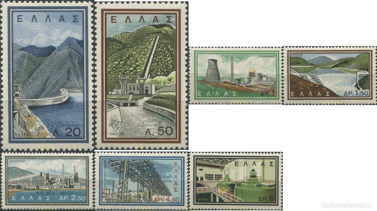Sellos: 212809 MNH GRECIA 1962 ELECTRIFICACION