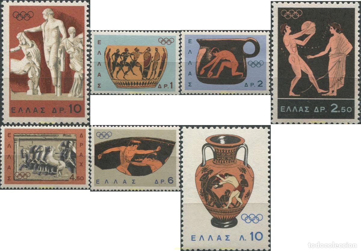 Sellos: 668146 HINGED GRECIA 1964 18 JUEGOS OLIMPICOS VERANO TOKIO 1964