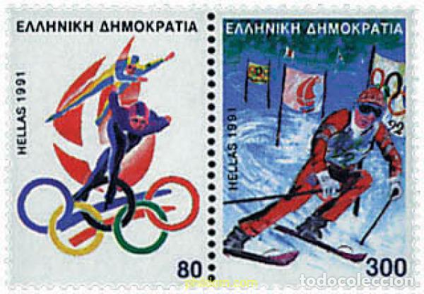 Sellos: 5769 MNH GRECIA 1991 16 JUEGOS OLIMPICOS INVIERNO ALBERTVILLE 1992
