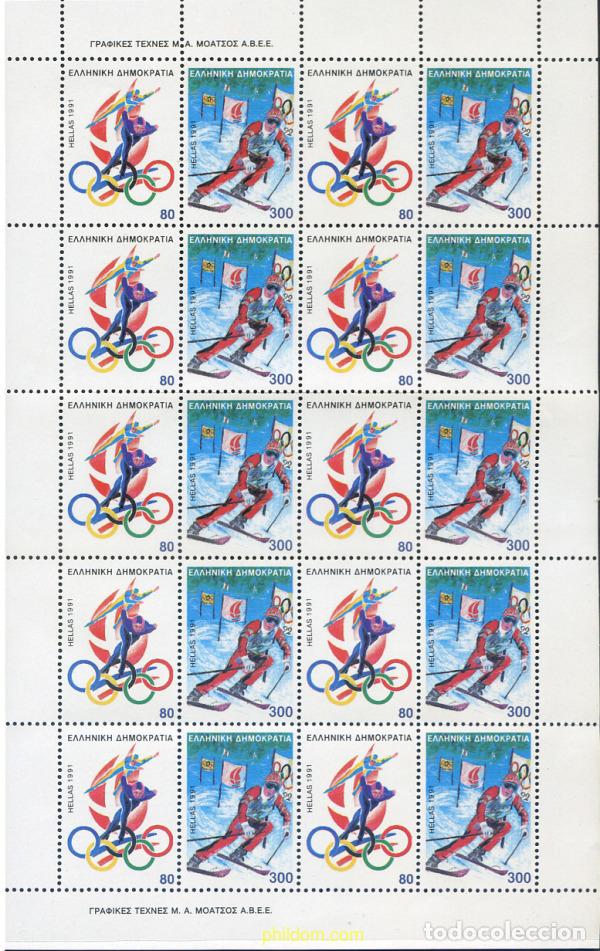 Sellos: 320064 MNH GRECIA 1991 16 JUEGOS OLIMPICOS INVIERNO ALBERTVILLE 1992