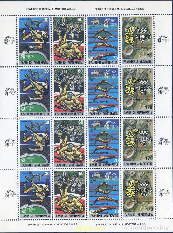 Sellos: 135287 MNH GRECIA 1989 CANDIDATURA ATENAS JUEGOS OLIMPICOS VERANO 1996