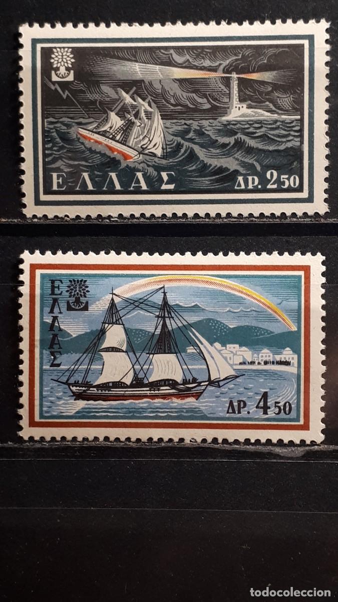 Sellos: GRECIA. A&Ntilde;O 1961. **. YVERT 703/4