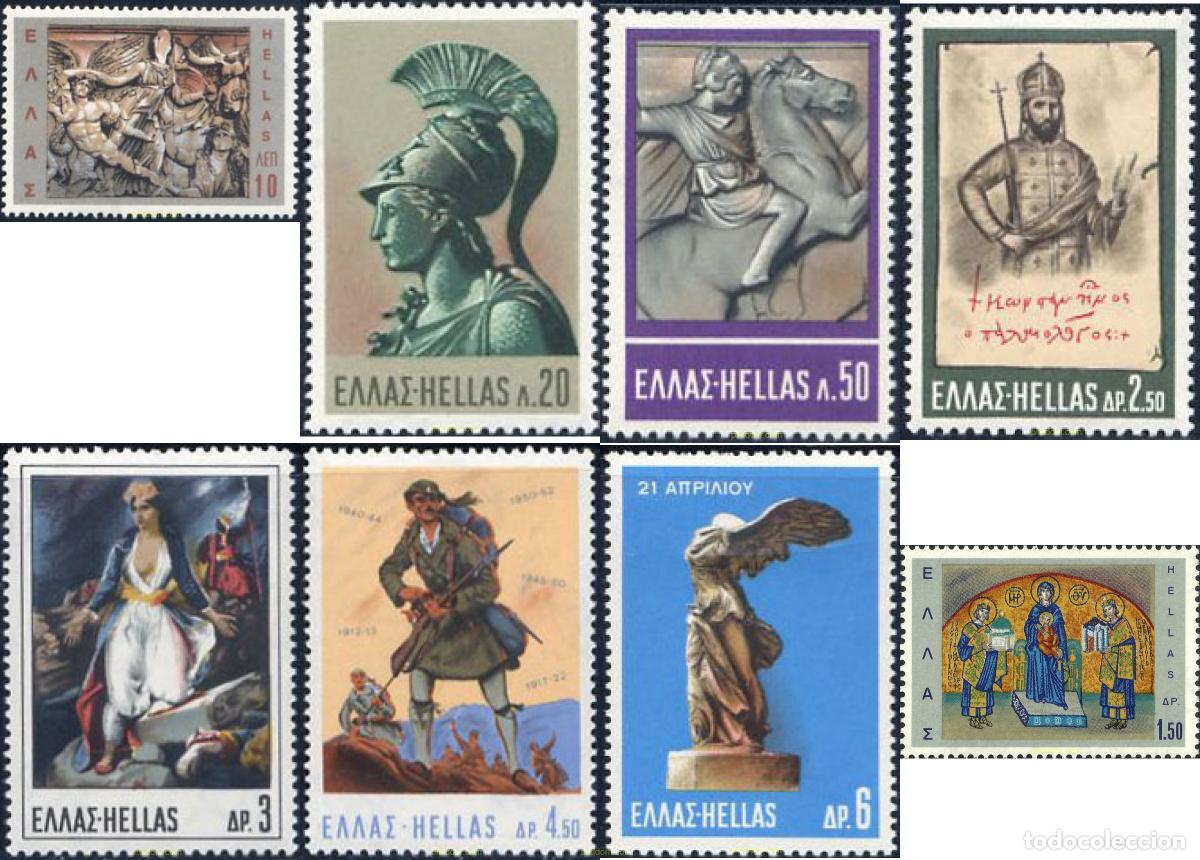 Sellos: 132687 MNH GRECIA 1968 EXPOSICION &rdquo;LUCHA DE LOS HELENAS PARA LA CIVILIZACION&rdquo;, EN ATENAS
