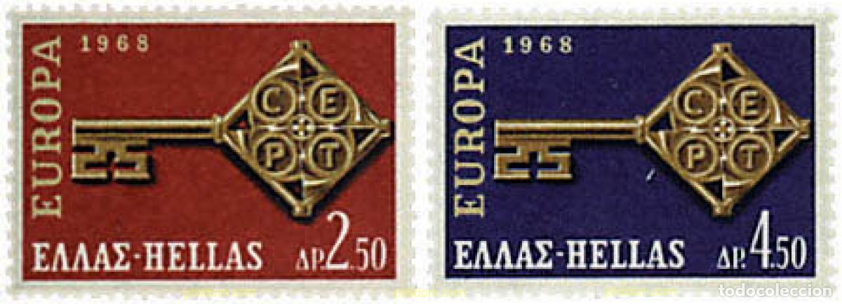 Selos: 62160 MNH GRECIA 1968 EUROPA CEPT 1968 - LLAVE DORADA