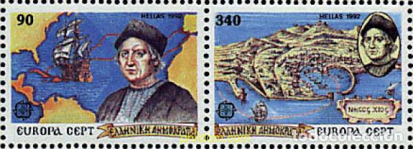 Sellos: 320065 MNH GRECIA 1992 EUROPA CEPT. 500 ANIVERSARIO DEL DESCUBRIMIENTO DE AMERICA