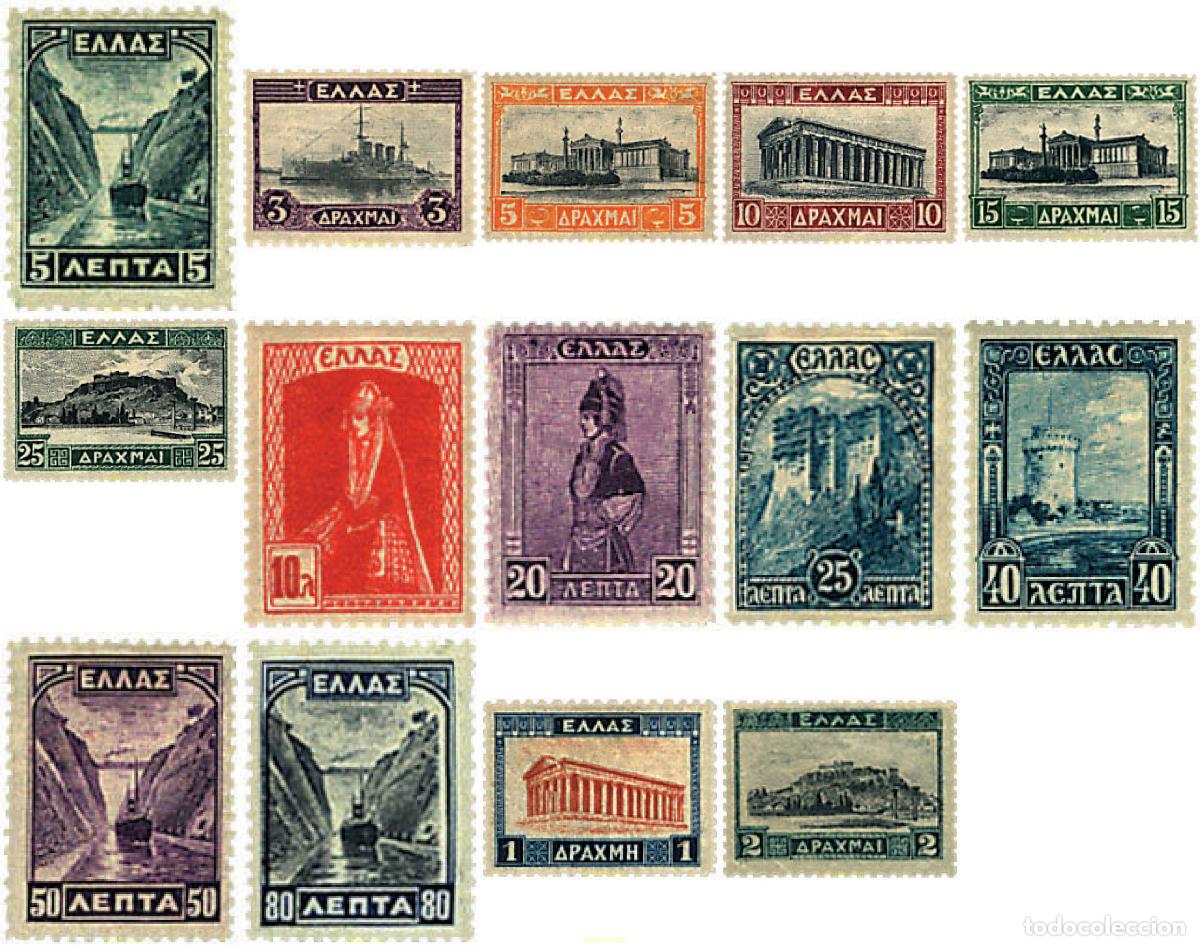 Sellos: 320531 HINGED GRECIA 1927 SERIE BASICA