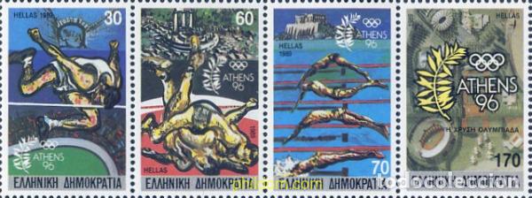 Timbres: 135285 MNH GRECIA 1989 CANDIDATURA ATENAS JUEGOS OLIMPICOS VERANO 1996