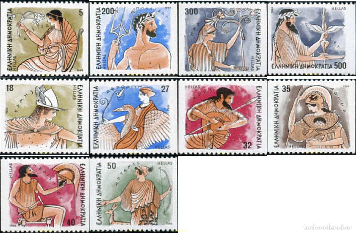 Sellos: 25851 MNH GRECIA 1986 DIOSES DE OLIMPO