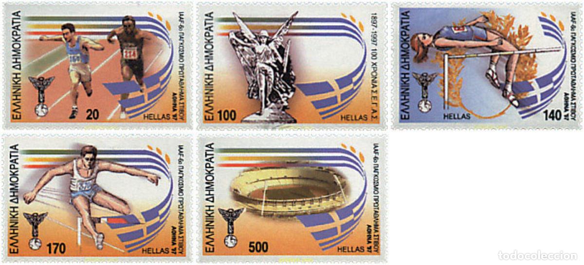 Sellos: 66086 MNH GRECIA 1997 6 CAMPEONATOS DEL MUNDO DE ATLETISMO EN ATENAS