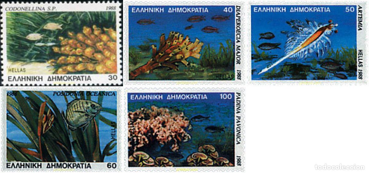 Sellos: 66076 MNH GRECIA 1988 FAUNA MARINA