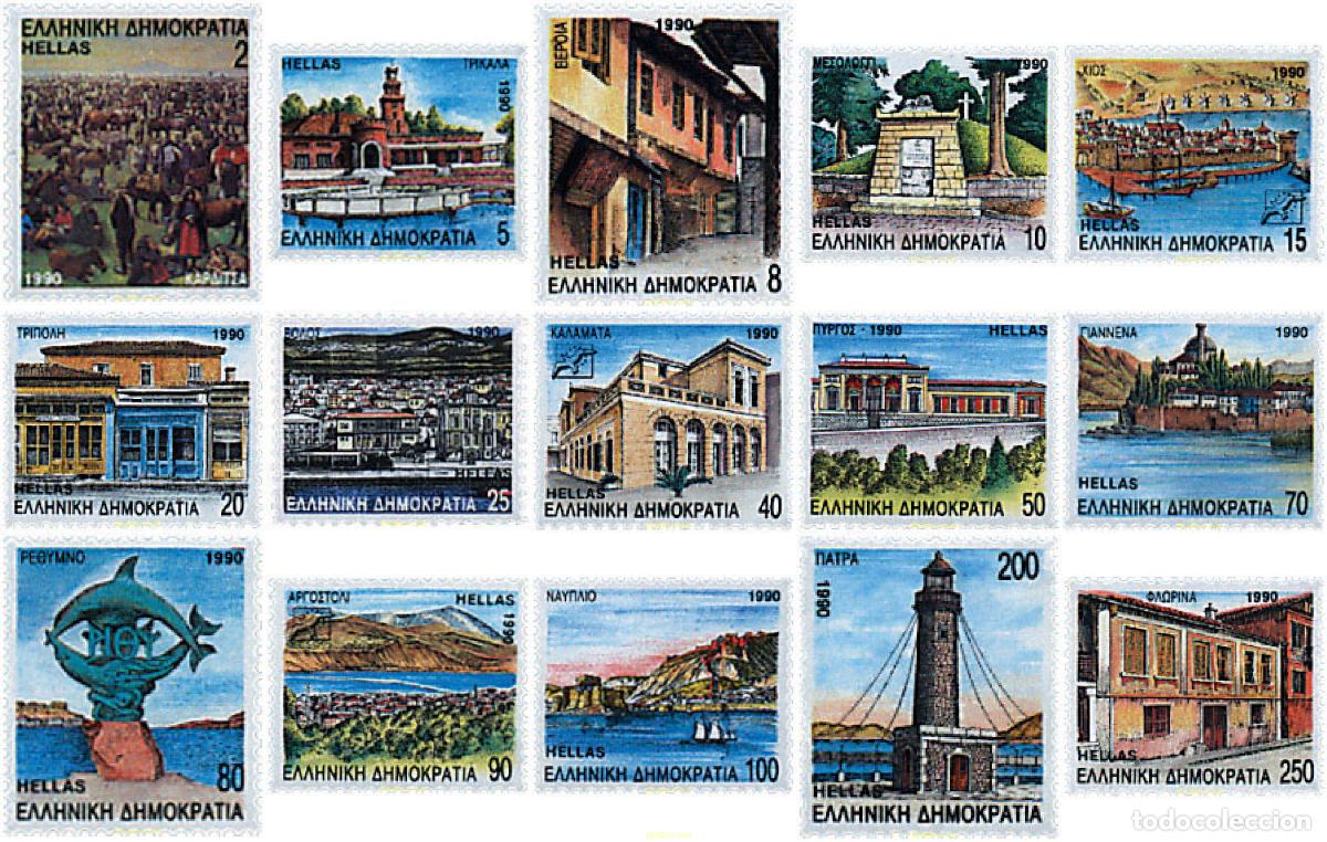 Sellos: 58342 MNH GRECIA 1990 CIUDADES