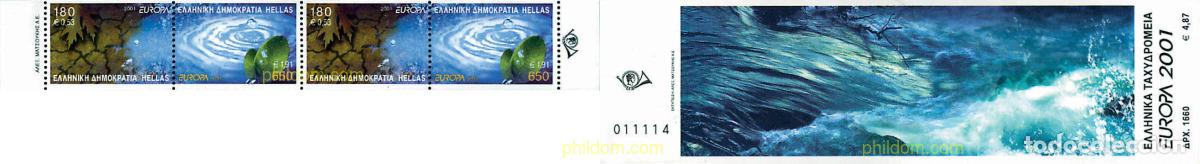 Sellos: 2303 MNH GRECIA 2001 EUROPA CEPT. EL AGUA, RIQUEZA NATURAL