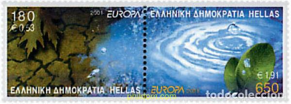 Sellos: 5534 MNH GRECIA 2001 EUROPA CEPT. EL AGUA, RIQUEZA NATURAL