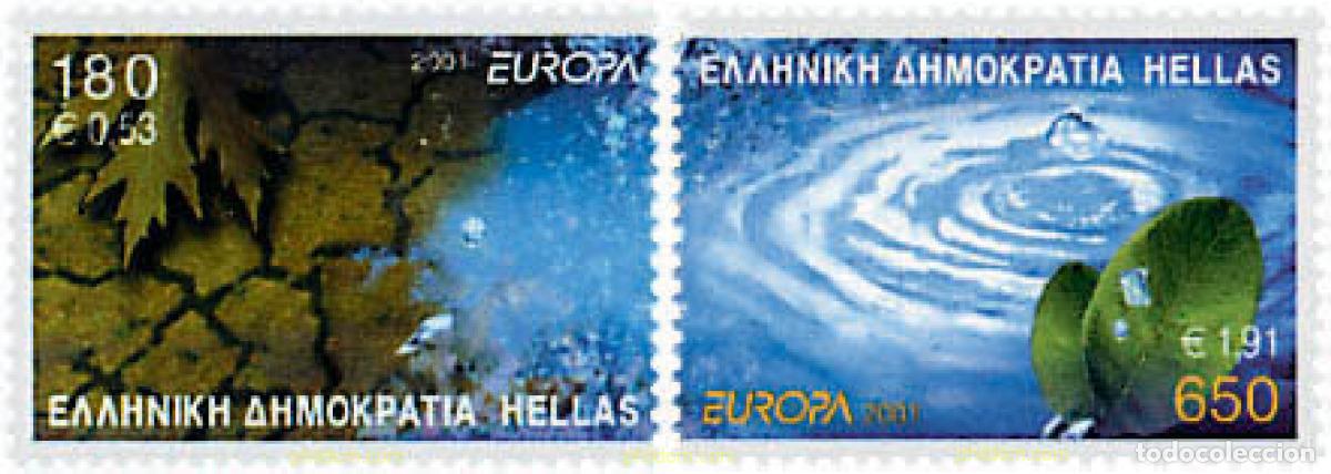 Selos: 77092 MNH GRECIA 2001 EUROPA CEPT. EL AGUA, RIQUEZA NATURAL