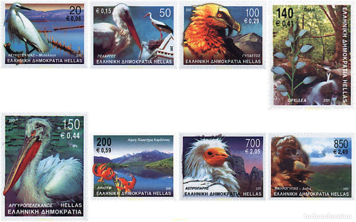 Sellos: 91690 MNH GRECIA 2001 FAUNA Y FLORA