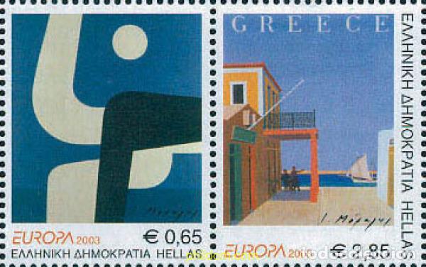 Sellos: 123547 MNH GRECIA 2003 EUROPA CEPT. ARTE DEL CARTEL