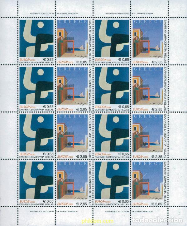 Sellos: 123550 MNH GRECIA 2003 EUROPA CEPT. ARTE DEL CARTEL