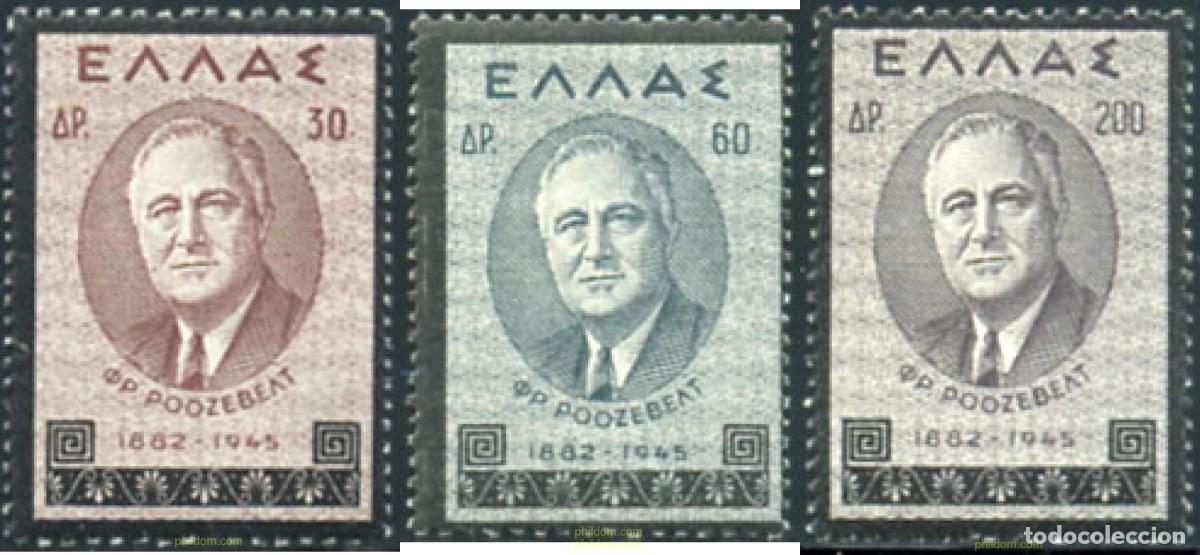Sellos: 212903 HINGED GRECIA 1945 PRESIDENTE ROOSEVELT