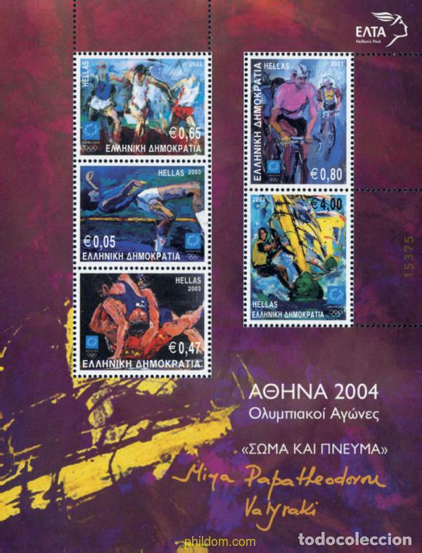 Sellos: 133163 MNH GRECIA 2003 28 JUEGOS OLIMPICOS DE VERANO ATENAS 2004