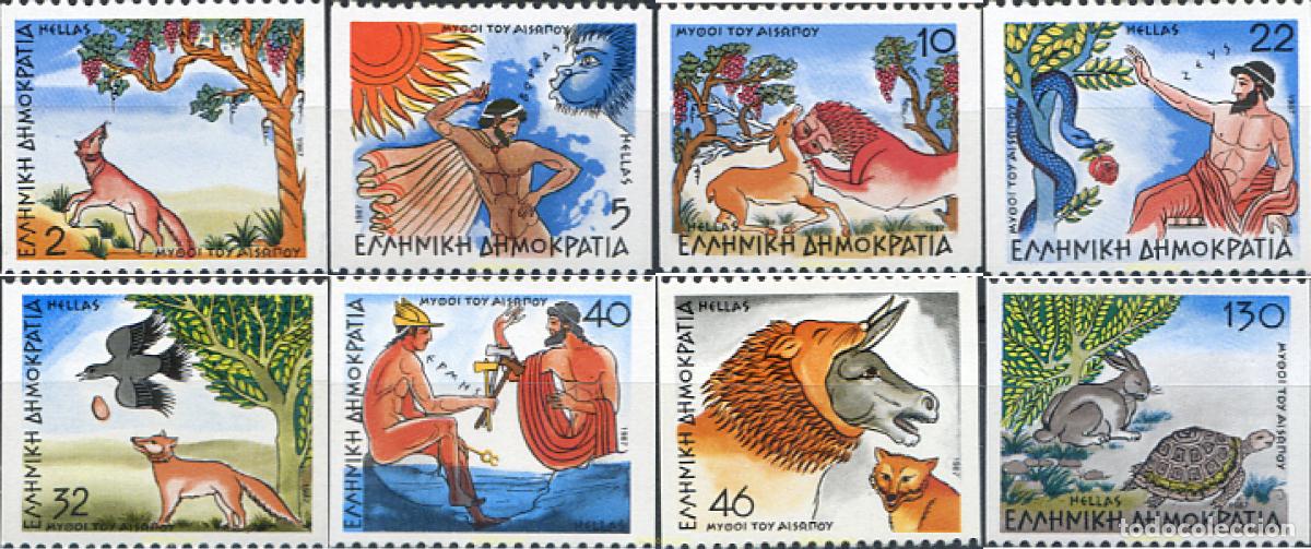 Sellos: 147505 MNH GRECIA 1987 FABULAS DE ESOPO