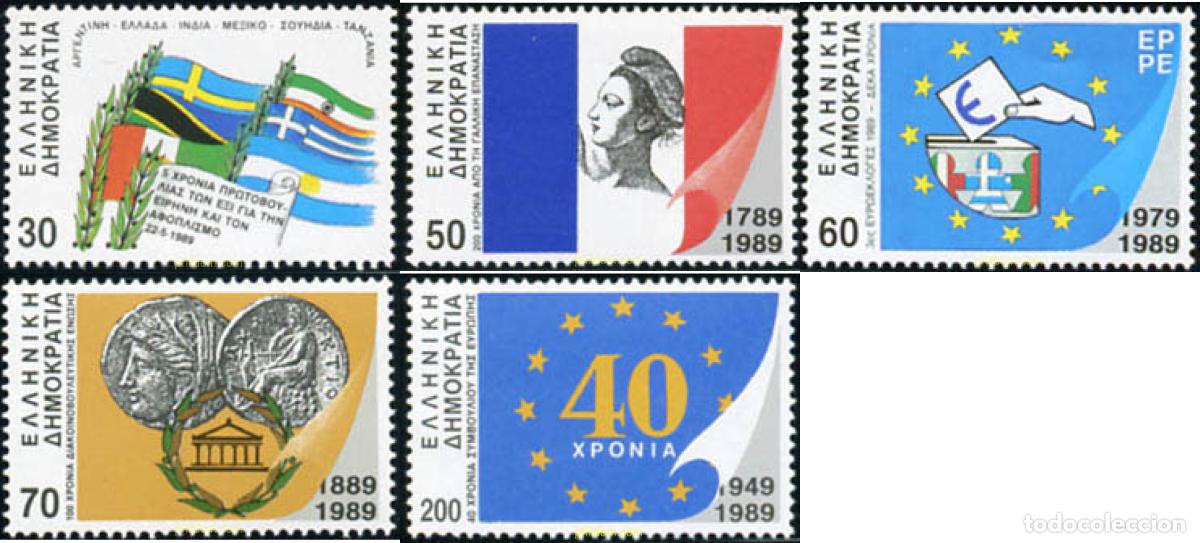 Sellos: 147636 MNH GRECIA 1989 ANIVERSARIOS Y ACONTECIMIENTOS