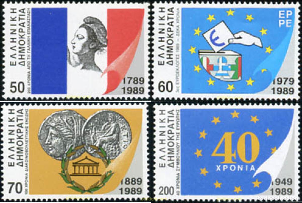 Sellos: 320061 MNH GRECIA 1989 ANIVERSARIOS Y ACONTECIMIENTOS