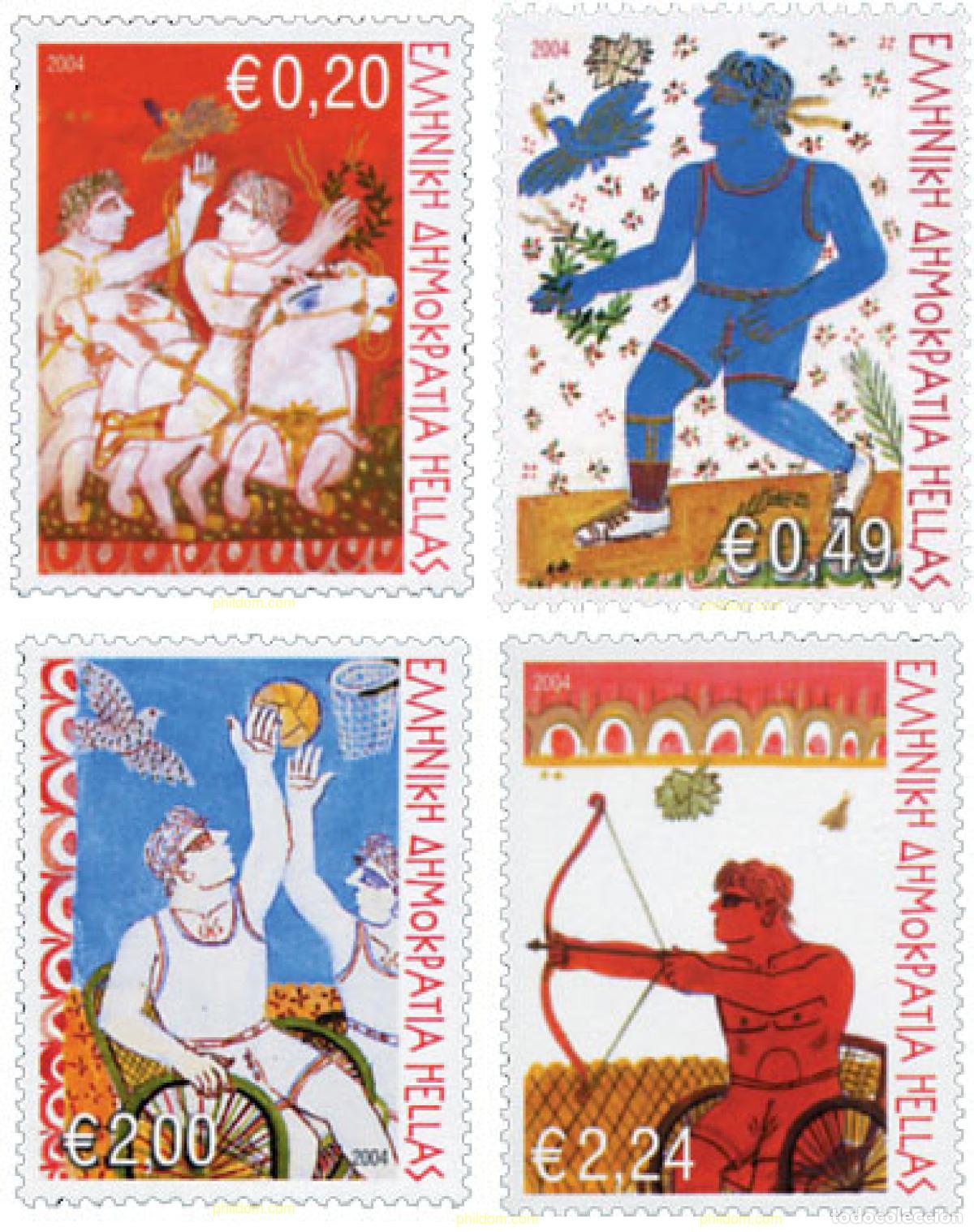 Sellos: 148894 MNH GRECIA 2004 JUEGOS PARALIMPICOS. ATENAS 2004