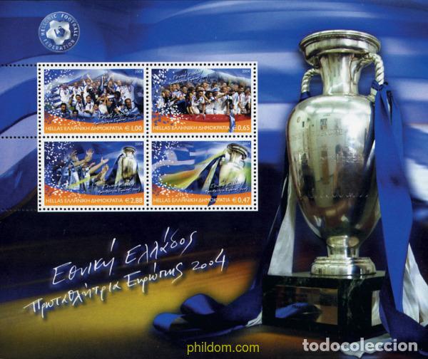 Sellos: 149672 MNH GRECIA 2004 EUROCOPA DE FUTBOL. PORTUGAL 2004
