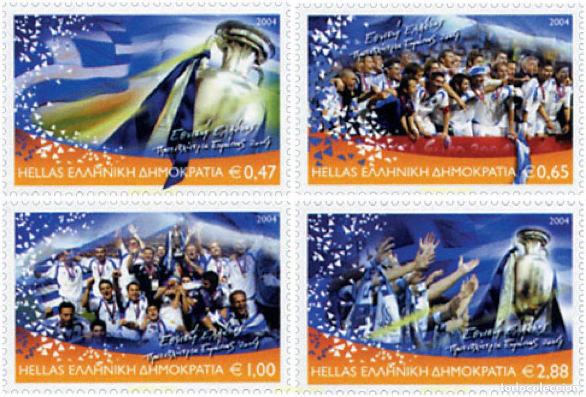 Sellos: 149671 MNH GRECIA 2004 EUROCOPA DE FUTBOL. PORTUGAL 2004