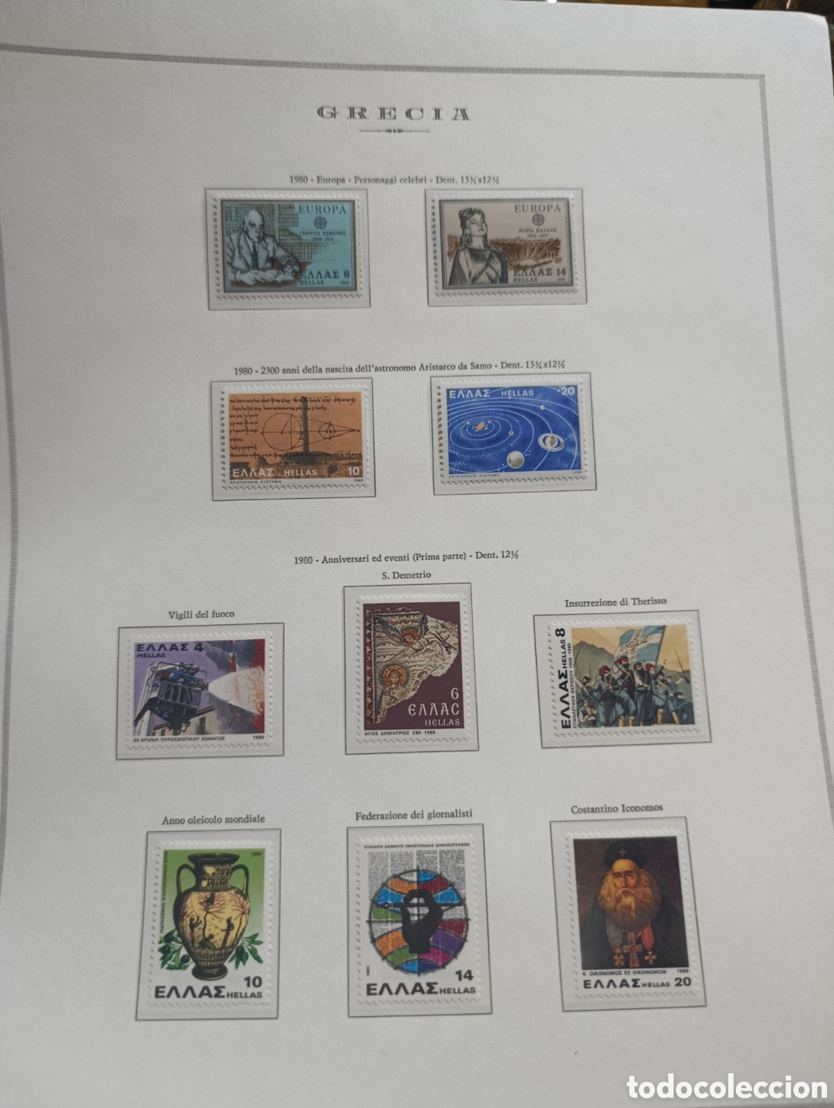 Sellos: Pagina completa de sellos de grecia.
