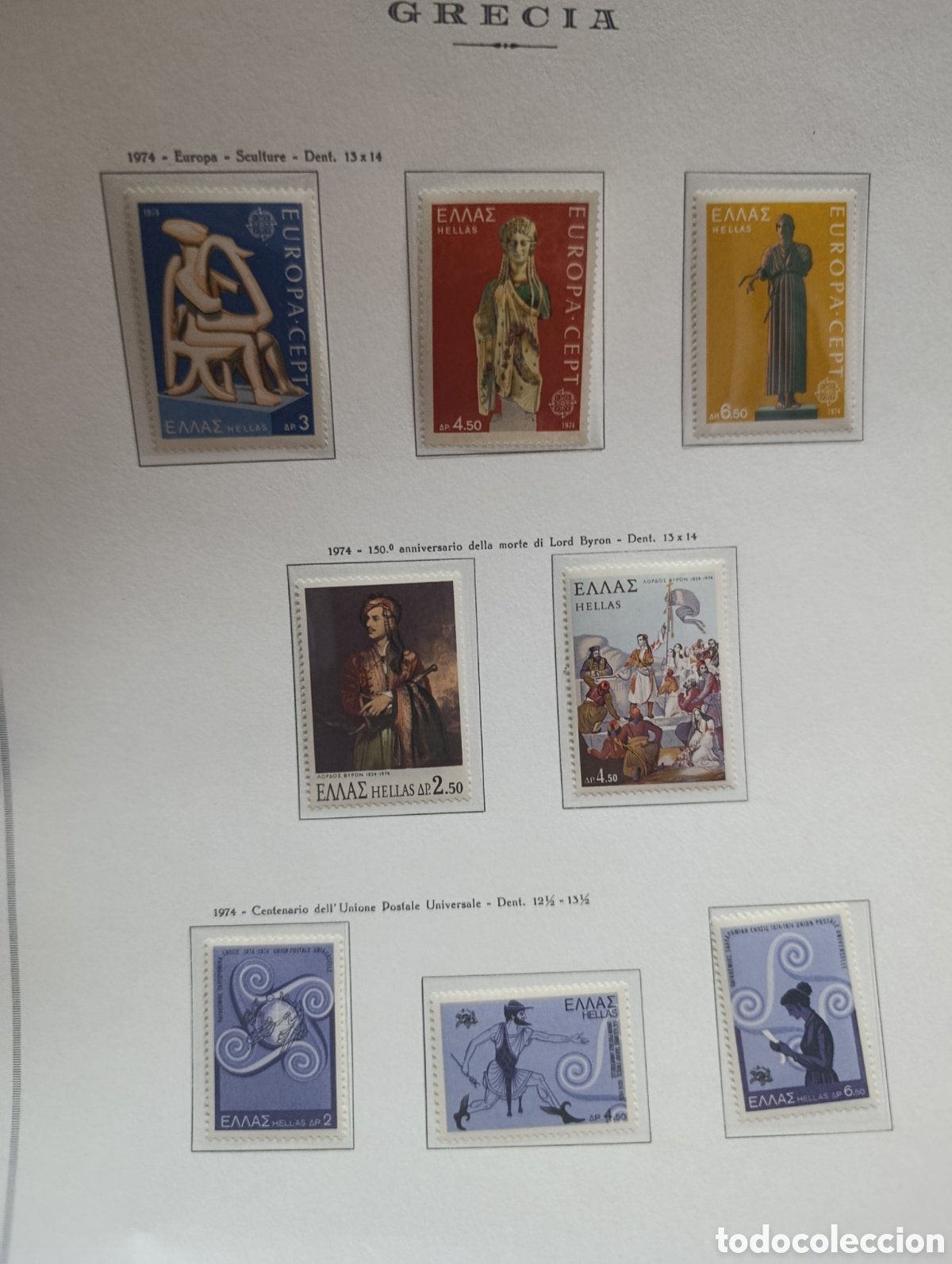 Sellos: Pagina completa de sellos de Grecia.