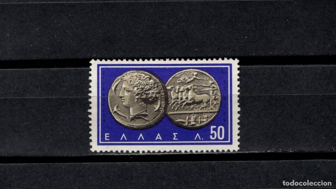 Sellos: Sello usado. Tetradracma de Siracusa. 50 leptas. Julio 1963. Yvert 785.