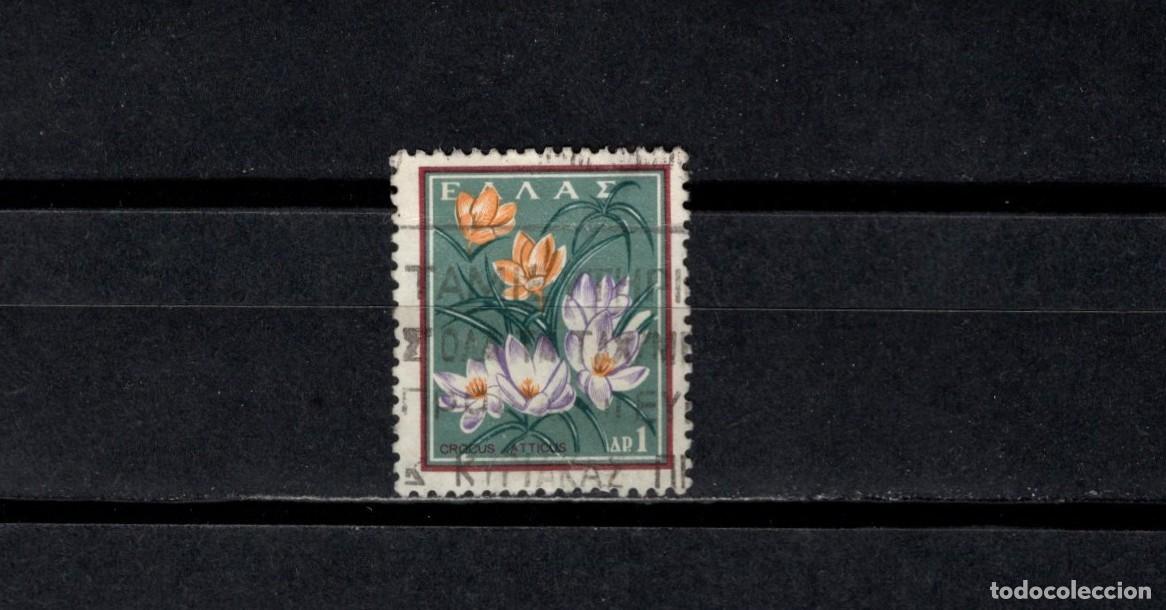 Sellos: Sello usado. Azafr&aacute;n de &Aacute;tica. 1958 septiembre. Yvert 664.