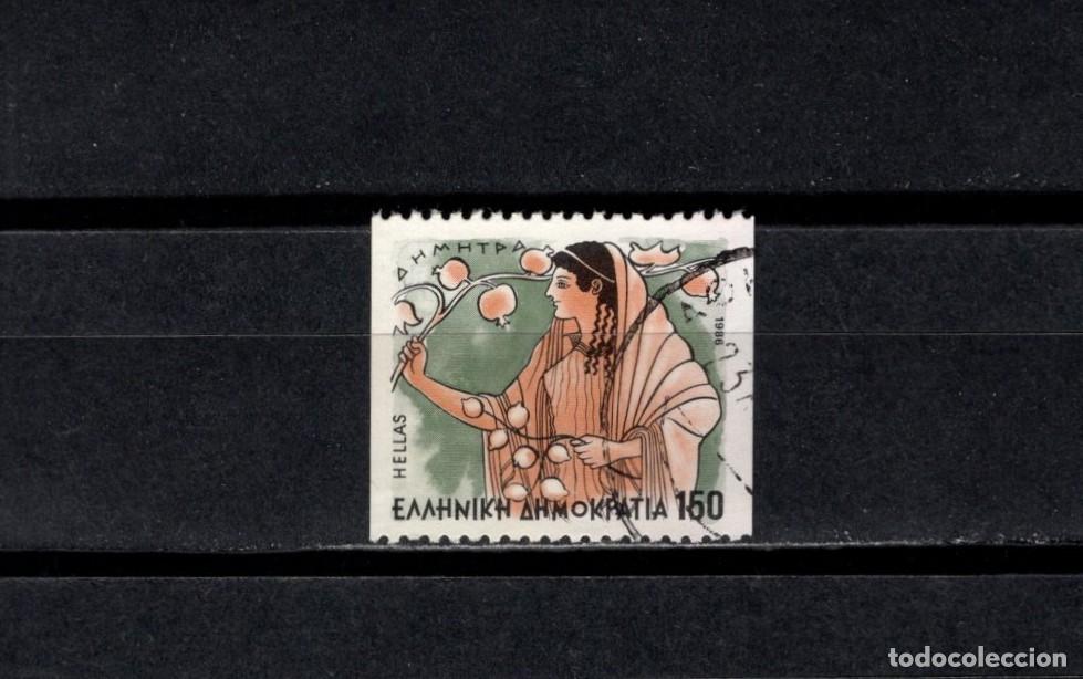 Sellos: Sello usado. Dioses griegos. Demeter. 1986 febrero. Yvert 1616B.