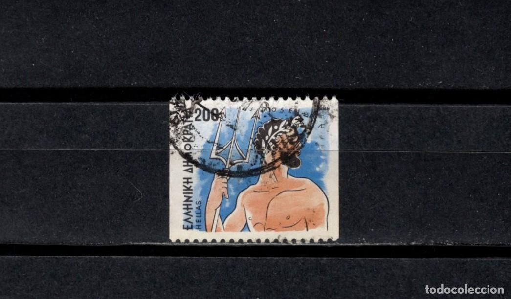 Timbres: Sello usado. Dioses griegos. Poseid&oacute;n. 1986 febrero. Yvert 1595B.