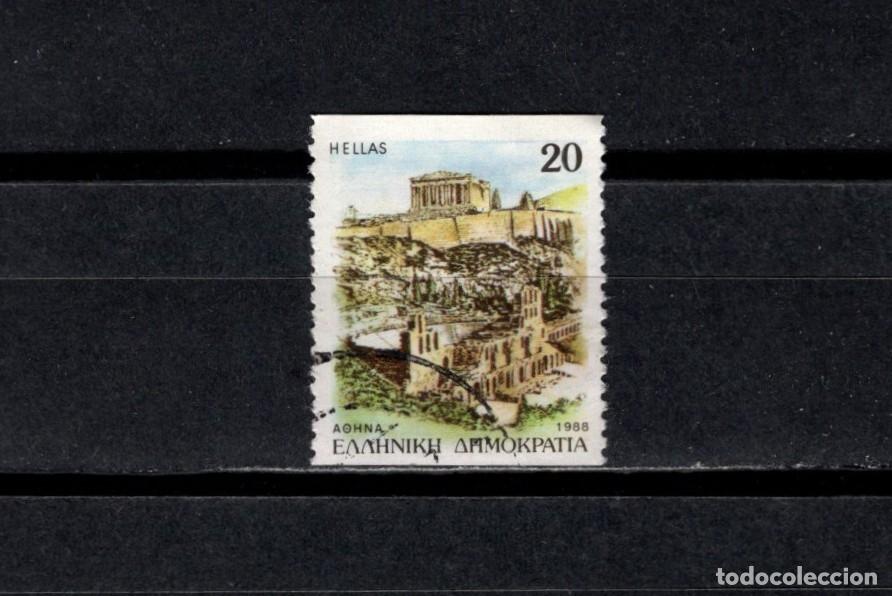 Sellos: Sello usado. Capitales Prefecturas. Acr&oacute;polis de Atenas. 1988 octubre. Yver 1987B.