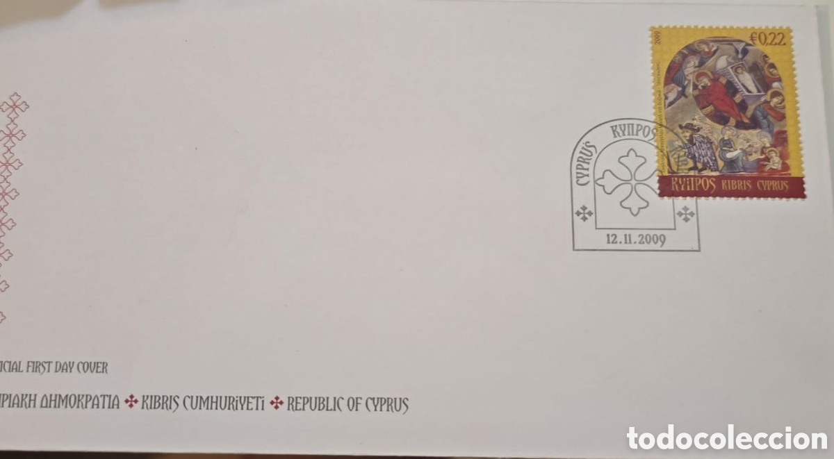 Sellos: CA)Chipre2009.Official First Day Cover (FDC) from the Republic of Cyprus issued on November 12, 2009
